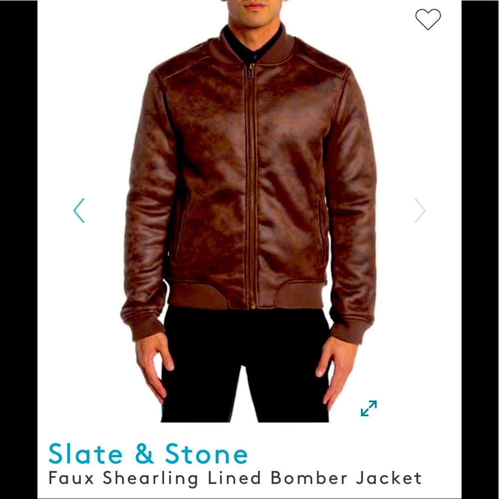 Slate & Stone
Faux Shearling Lined Bomber Jacket